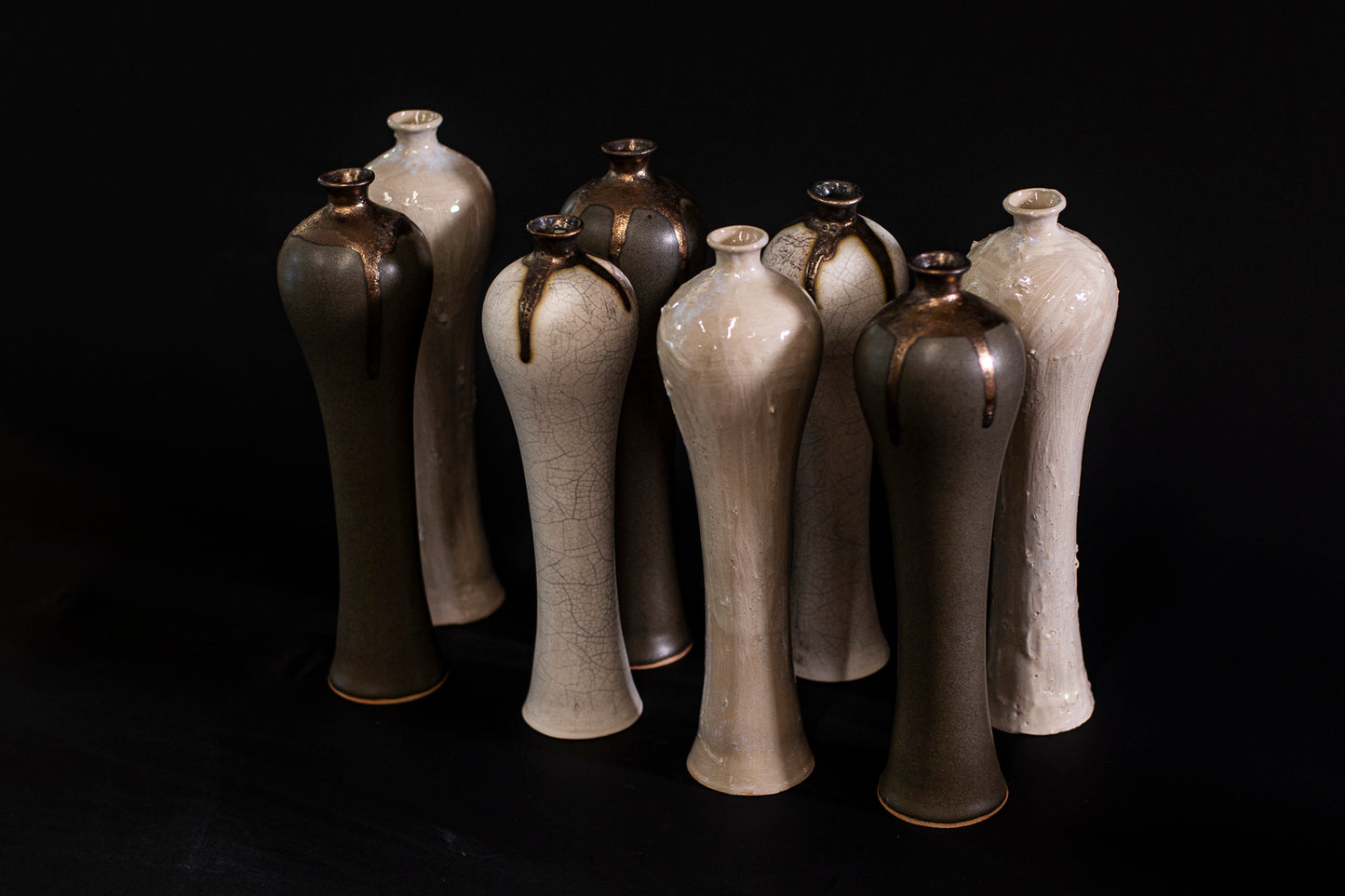Set of 3 White Vases